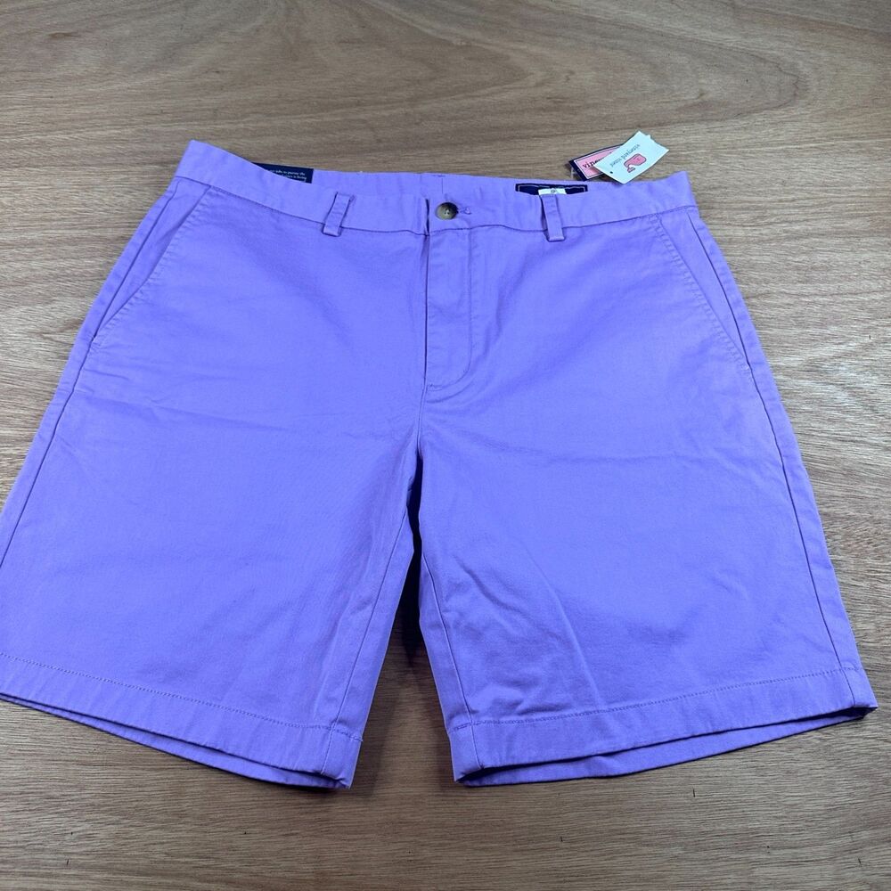 NWT Vineyard Vines Breaker Shorts Mens 36 Purple Stretch Chino 9 Inch